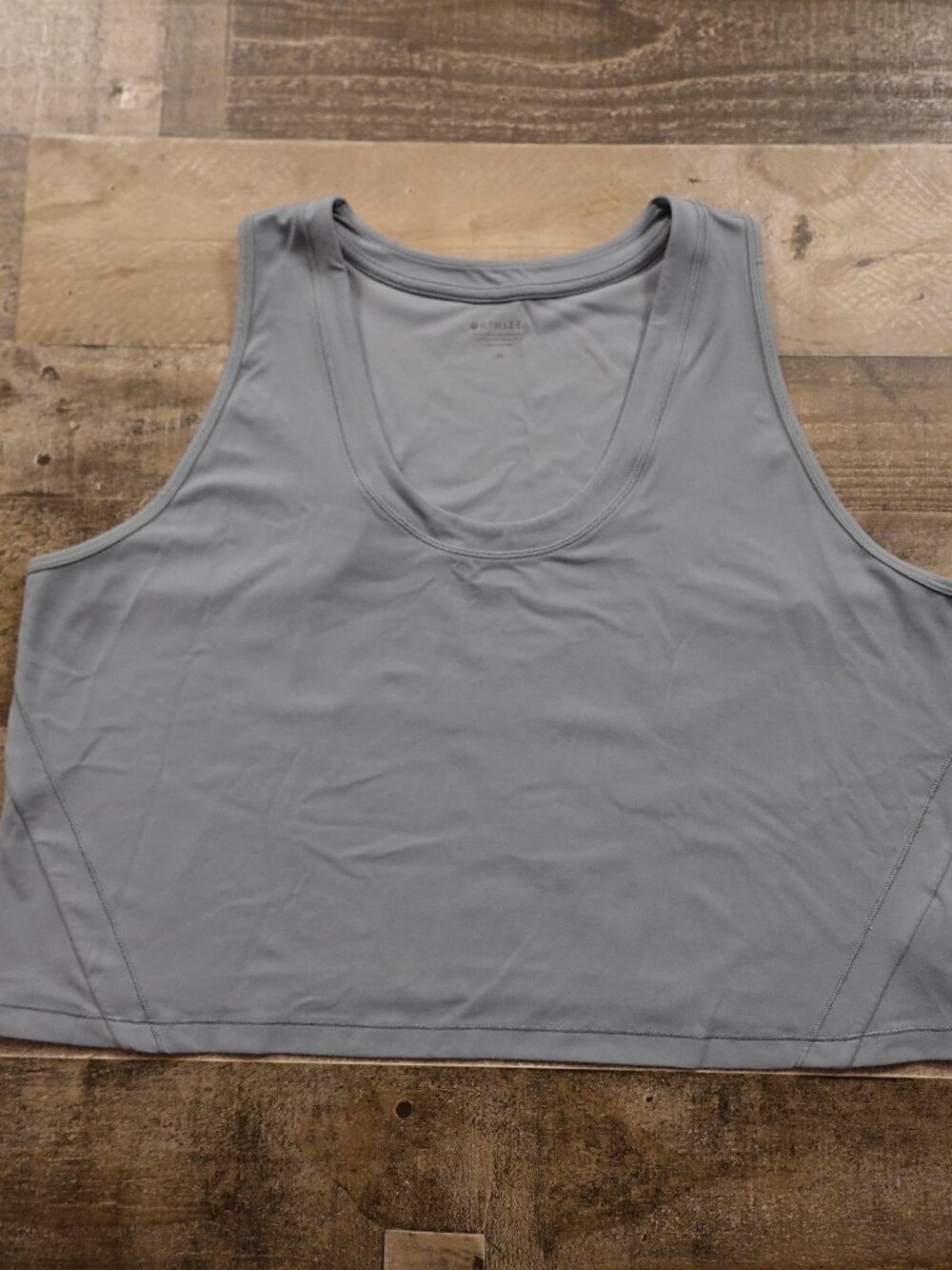 Athleta Shanti Crop III Tank Women's 3X‎ Dusty Blue Gray Yoga Workout Active Top